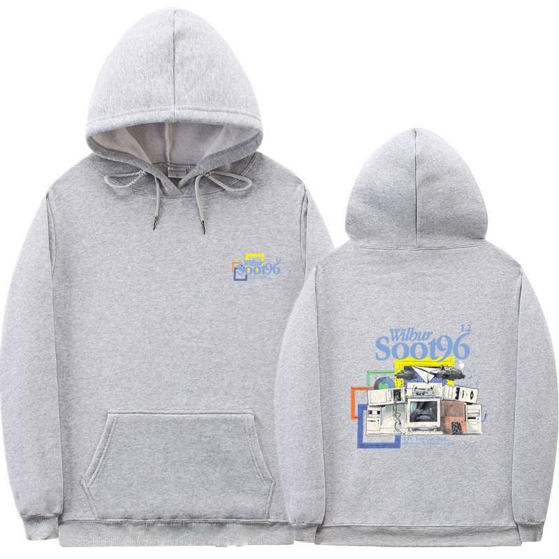 Wilbur Soot Inspired Hoodie Unisex Oversized Sweatshirt With Ribbed Hem Print Design