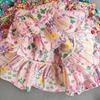 Blumendruck Kinder Mädchen Kuchen Röcke für Kinder Sommer Tutu Ballkleid Rock Baumwolle Kleinkind Kostüm
