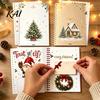 Decorative Card Display Book Christmas Gift Book, 8x6 Inch Spiral Bound Holiday Keepsake Booklet, Storage Merry Greeting Album Organizer for