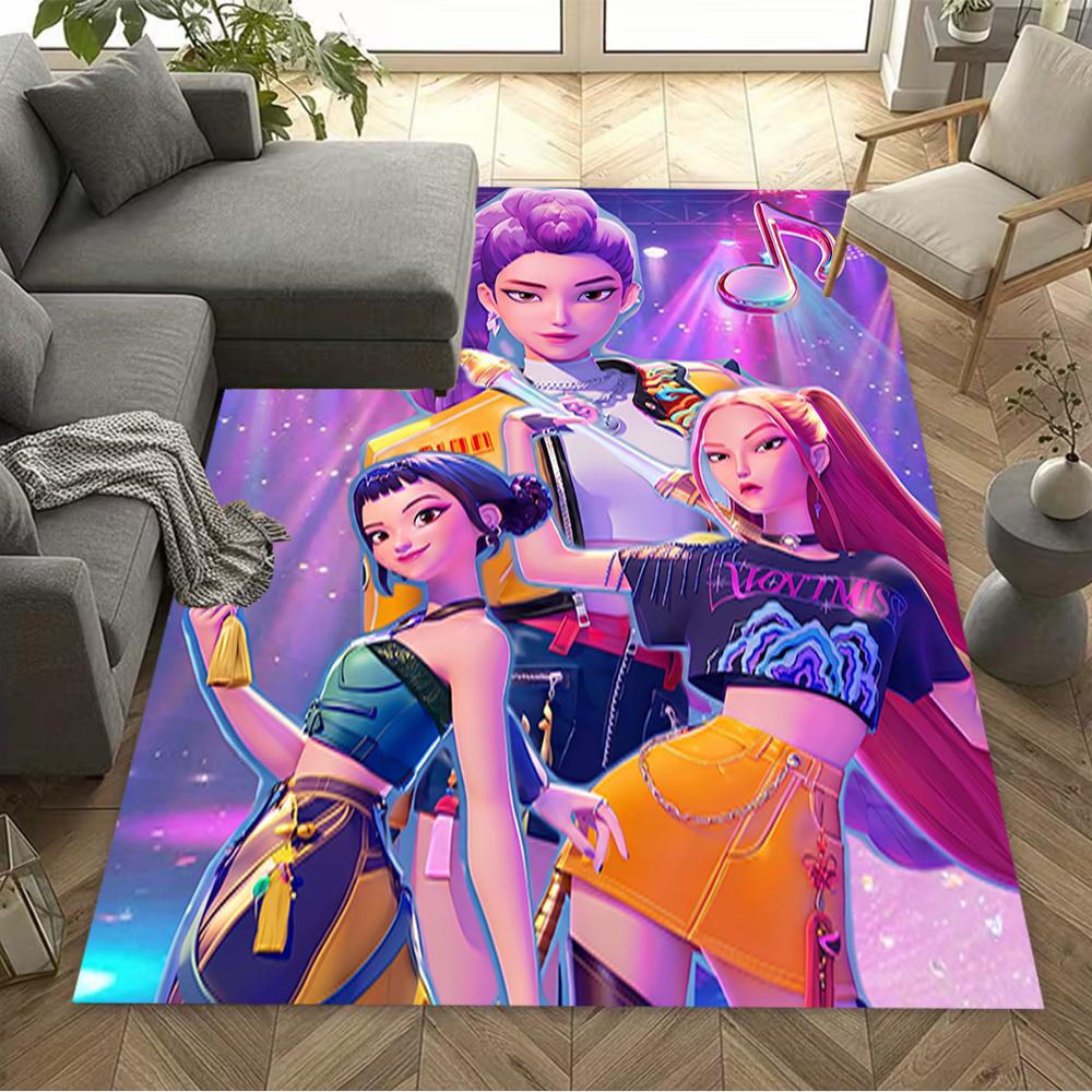 Colorful Friends Party Floor Rug Office Rug Suitable for Outdoor Kitchen Playrooms Game Room Anti-slip Rug Decorate Offices