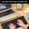 78 Keys Language Keyboard Splash Proof USB Wired Keyboard Durable Ultra Thin Keyboard  Office Work