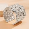 Punk Hip Hop Uneven Bracelet Bangles For Women Statement Alloy Cuff Opening Rough Bangles Men Jewelry Party Steampunk