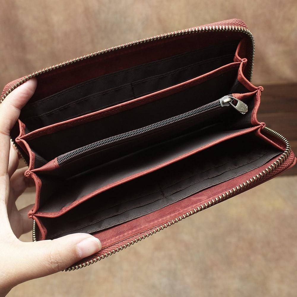 Retro At Deri Kabartmalı Cüzdan 2021 Yeni Ejderha Desen Uzun Erkek Cüzdan El Yapımı Inek Derisi Çanta