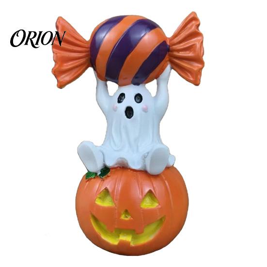 Desktop Shelf Accent Halloween Ghost Figurine Ornament, Resin Christmas Statue, Animal Mysterious Festive Gift Decorations for Home Tabletop