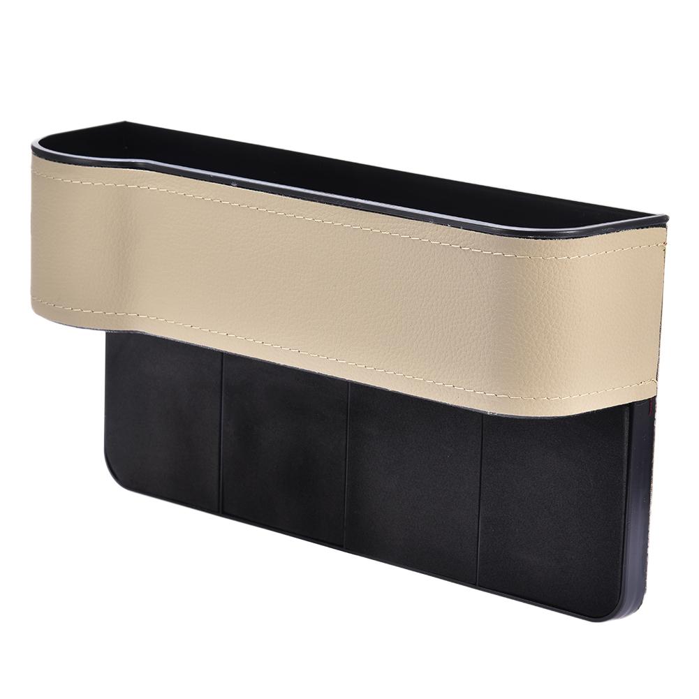 Car Seat Gap Organizer Car Seat Gap Filler Multifunctional PU Leather Seat Console Organizer Pocket For Phone Keys Cards Pens