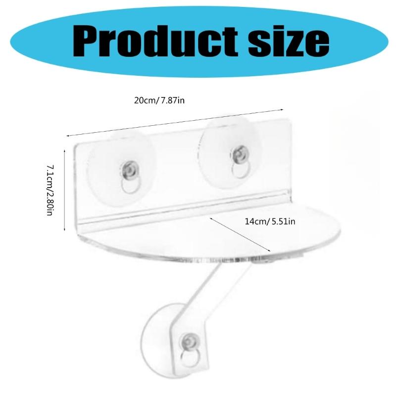 2pcs Clear Acrylic Plant Shelf Wide Suction Cup Window Sill Extender for Indoor Gardens Space-Saving Display Rack