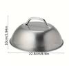 6/9inch Steak Pot Lids Cover Arched Round Cheese Melting Dome Durable Frying Pan Cover  Picnics