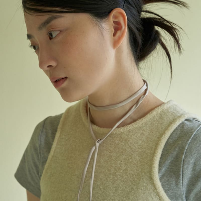 

geegee string chocker scarf (cocoa grey) COCOA GREY