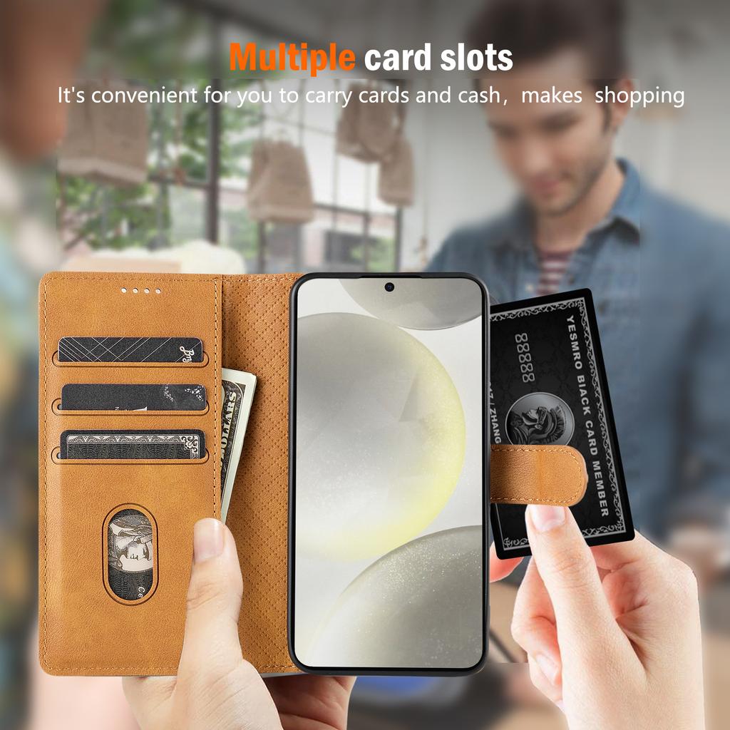 Business Leather Phone Case For Samsung Galaxy S26 S25 S24 S23 Ultra S22 S21 FE S20 S10 Plus Note20 Flip Card Wallet Cover Etui