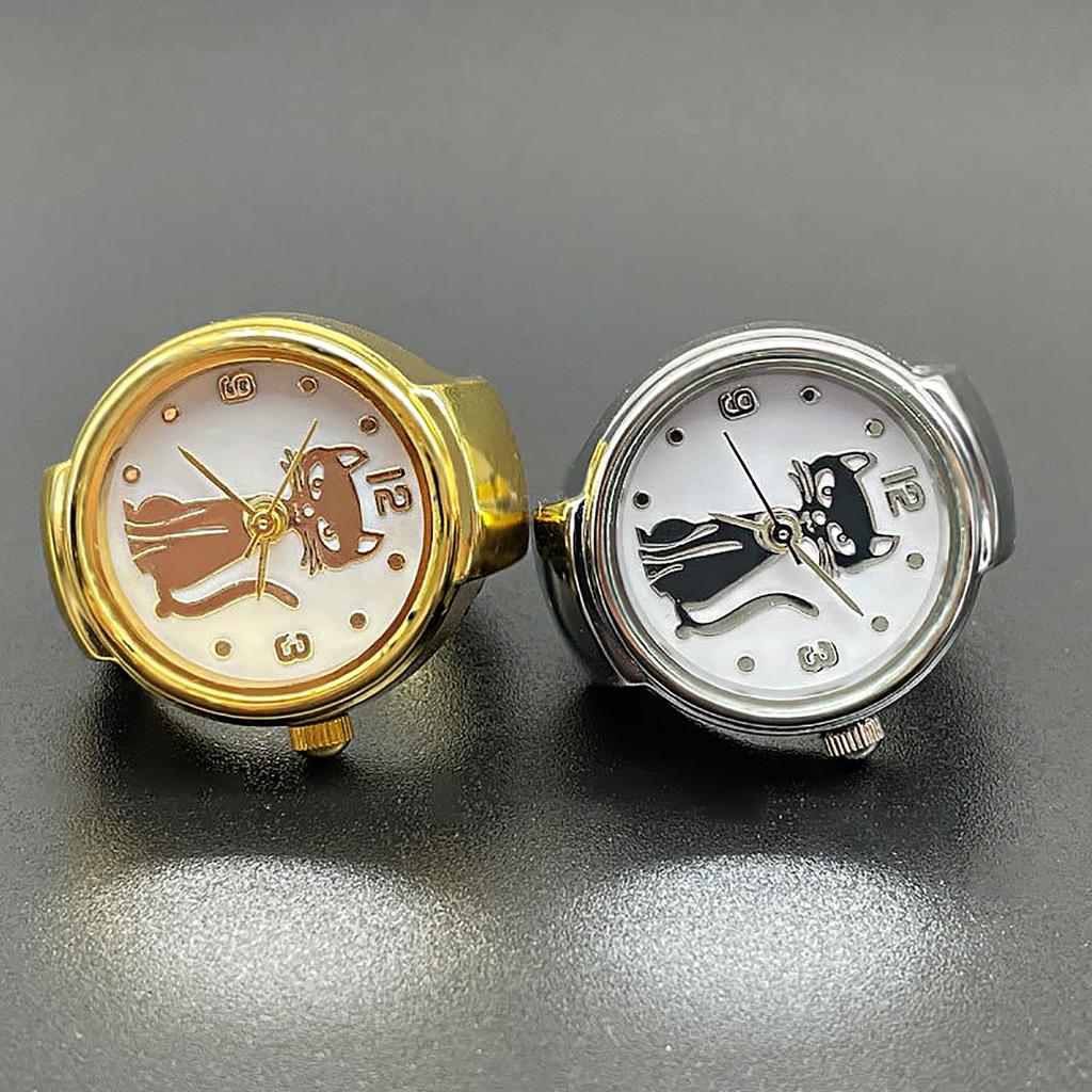 Ring Watch Fashion Square Ring Shape Watch Personality Creative Retro Style Ring Electronic Watch
