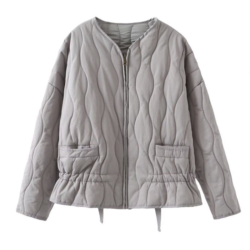 Fashion Wind 2024 New Arrival Winter Women's Clothing Commuter's All-Matching Leisure Washed-out Padded Jacket Cotton Padded Coat Outwear 0002041