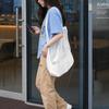 Aesthetic Linen Cotton Semi-Mesh Shoulder Bag Summer Net Bag Eco Bag