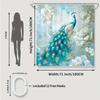 4pc Peacock pattern bath curtain set, 2D flat printing bathroom partition curtain, modern home curtain decoration