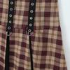 2025 Spring Women's European & American Plaid Punk Rock Sling Dress