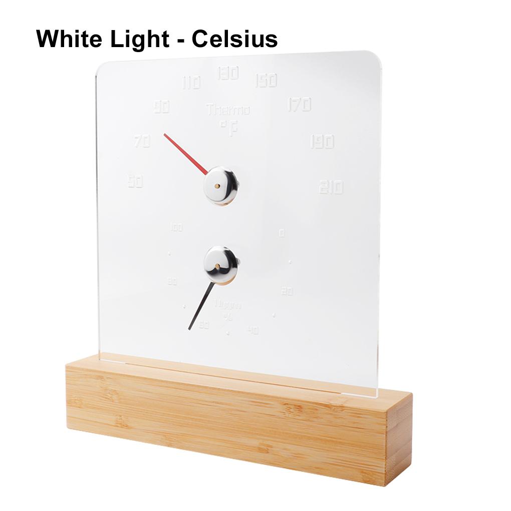 2-in-1 Innen-Holz-Thermo-Hygrometer Thermometer Hygrometer Dampfbad Saunaraum Zubehör