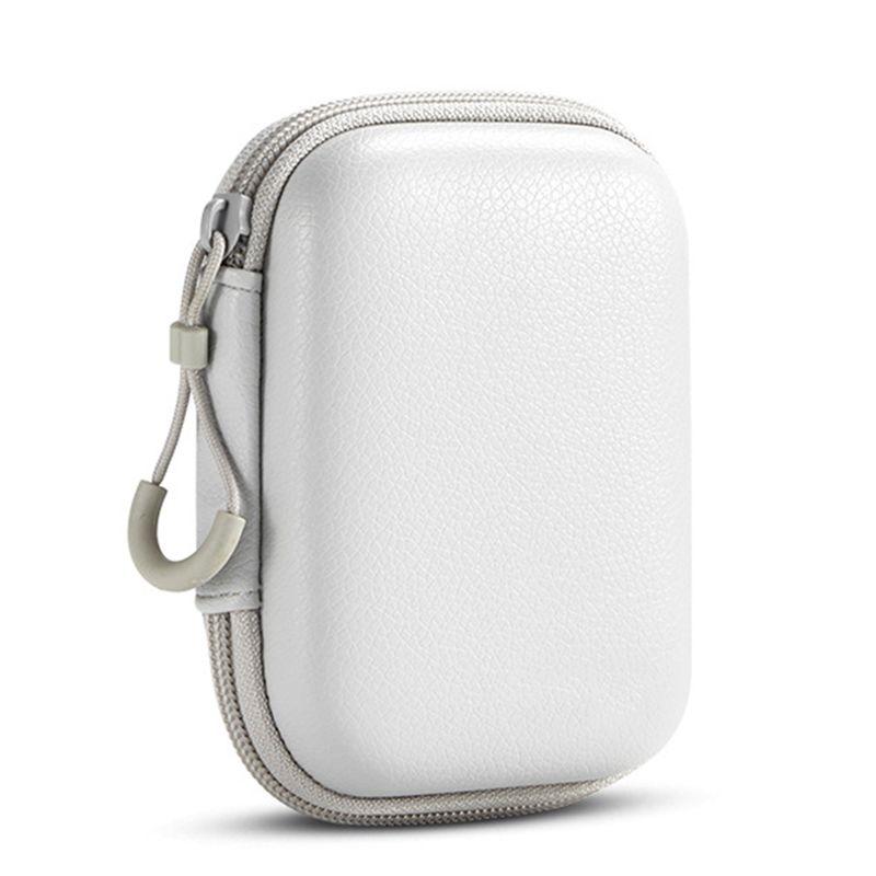 

AEE4-Pebbled Portable Mini Hard Shell Digital Gadgets Storage Bag Earphone Charger Case Plug Data Cable U Disk Organizer белый