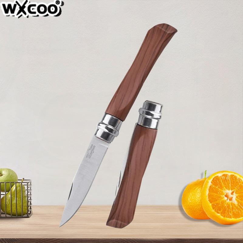 WXCOO Stainless Steel Folding Knife Multipurpose Knife for Cutting Vegetables Fruits Meat Kitchen Perfect for Home Cooking