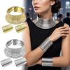 3-teiliges großes afrikanisches Halsketten-Kragen-Set, Vintage Statement-Choker-Halskette für Damen