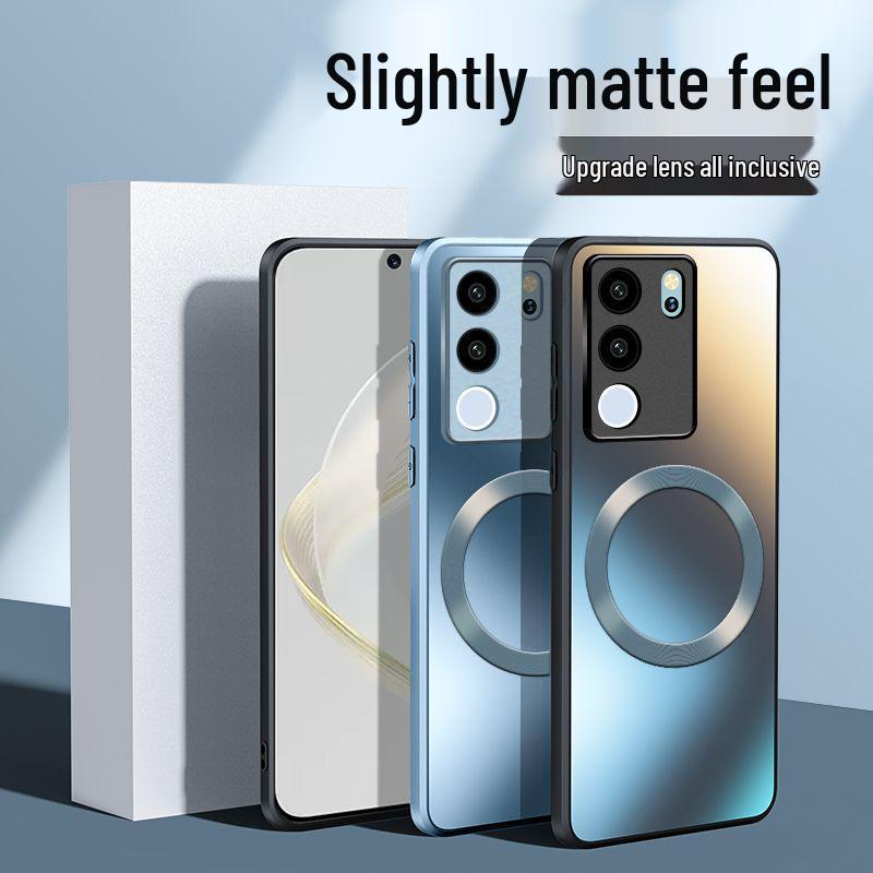 Vivo S17 Pro Magnetic Frosted Protective Phone Case - Advanced Full Coverage Anti-Fall Hard Shell 5G.
