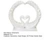 3D Printed Heart Shape Swan Couple Figurine, Romantic Love Statue for Wedding Women Couple Wife, Modern Style Decor for Shelf Office Living Room