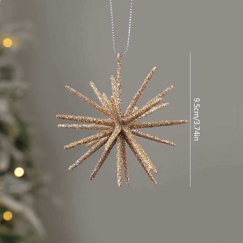 Gold Exploding Star Hanging Ornament Christmas Tree Pendants 2026 Christmas Home Decoration 2026 New Year Party Gifts