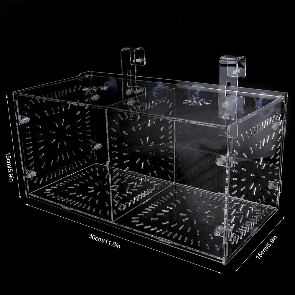 Isolation Breeding Box Seedlings Incubation Reproduction for Fish Tank Aquarium(30x15x15cm)