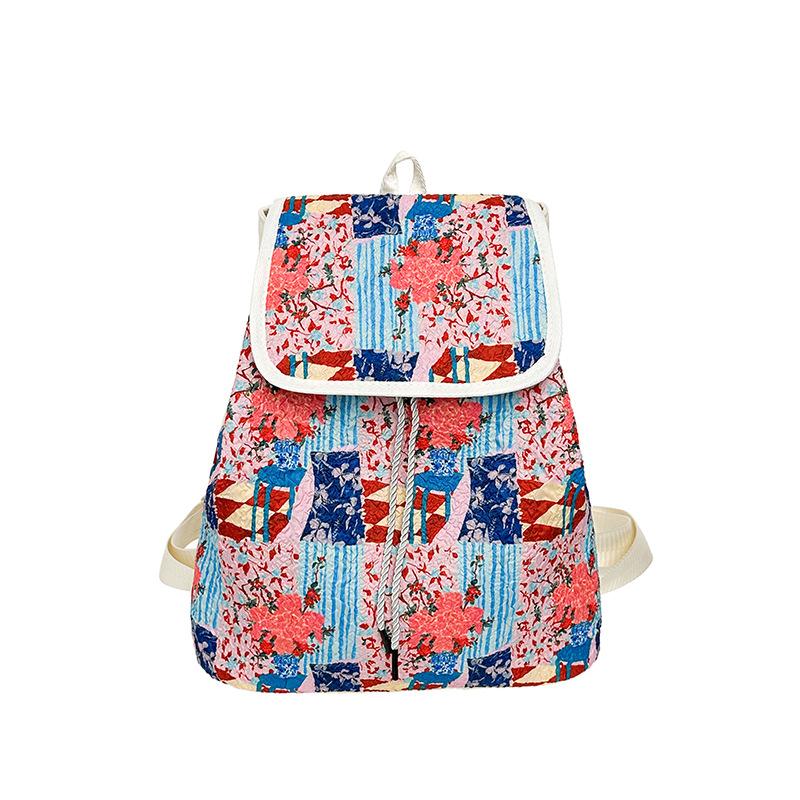 Ethnic Style Artistic Backpack, Large Capacity Leisure Versatile Flip Book Bag Trend