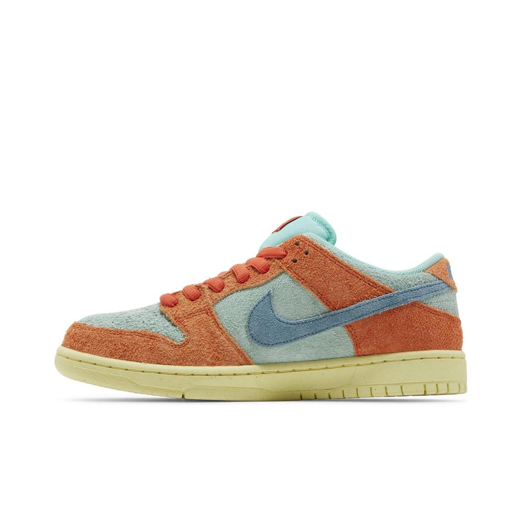 Nike Dunk Low SB 'Orange Emerald Rise' (Unisex) Orange / Noise Aqua / Emerald Rise / Lemon Chiffon Skateboard Shoes DV5429 800