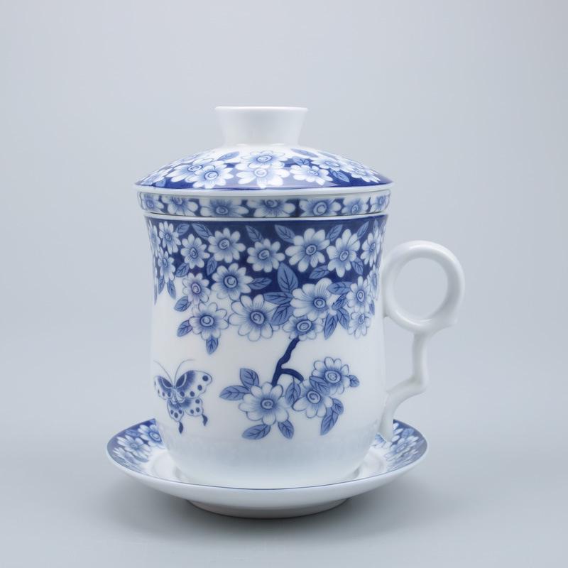 Baili Kiln Ceramic Tea Master Tasting Cup Set - Four-Piece Personal Office Teacups