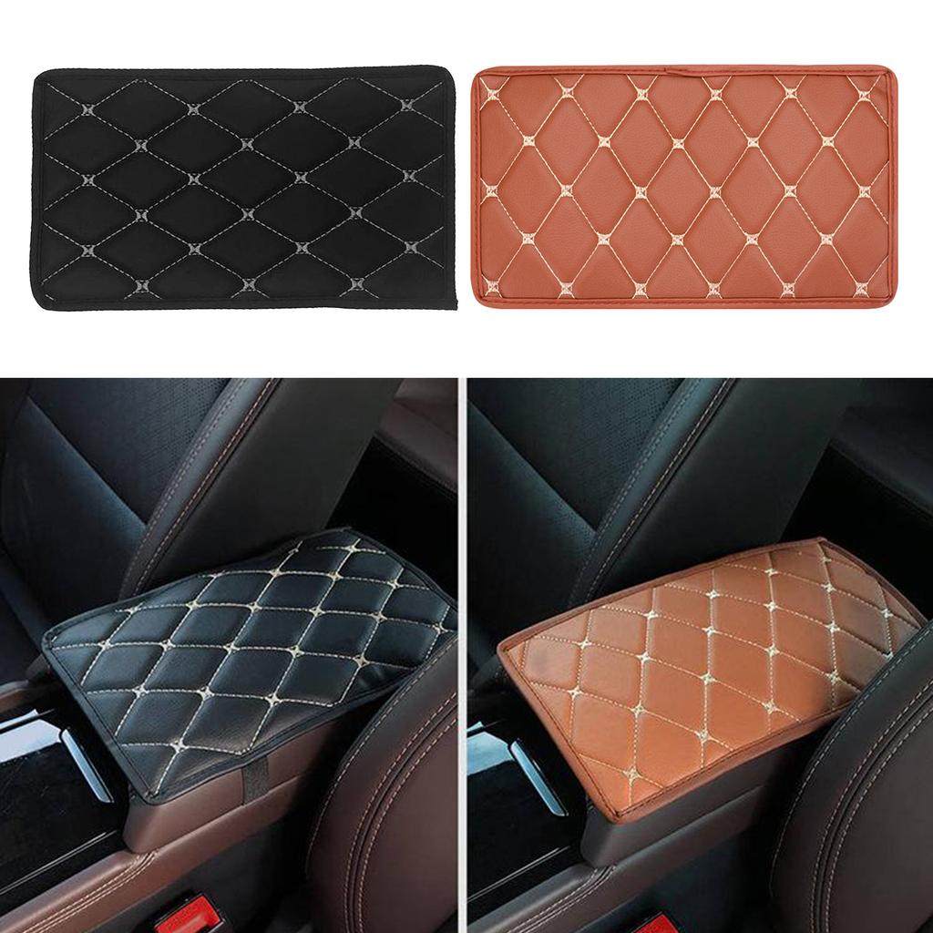 Leather Cars Armrest Covers, Auto Arm Rest Storage Carpet Protectors Pad, Car Styling