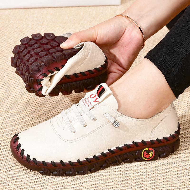 Vielseitige, handgefertigte Freizeitschuhe für Damen mit weicher Sohle – große Größe, verschleißfeste flache Sohle, 2022
