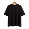 European Size graphic print t-shirt, short sleeve crew neck casual top for summer & spring, Women's clothing