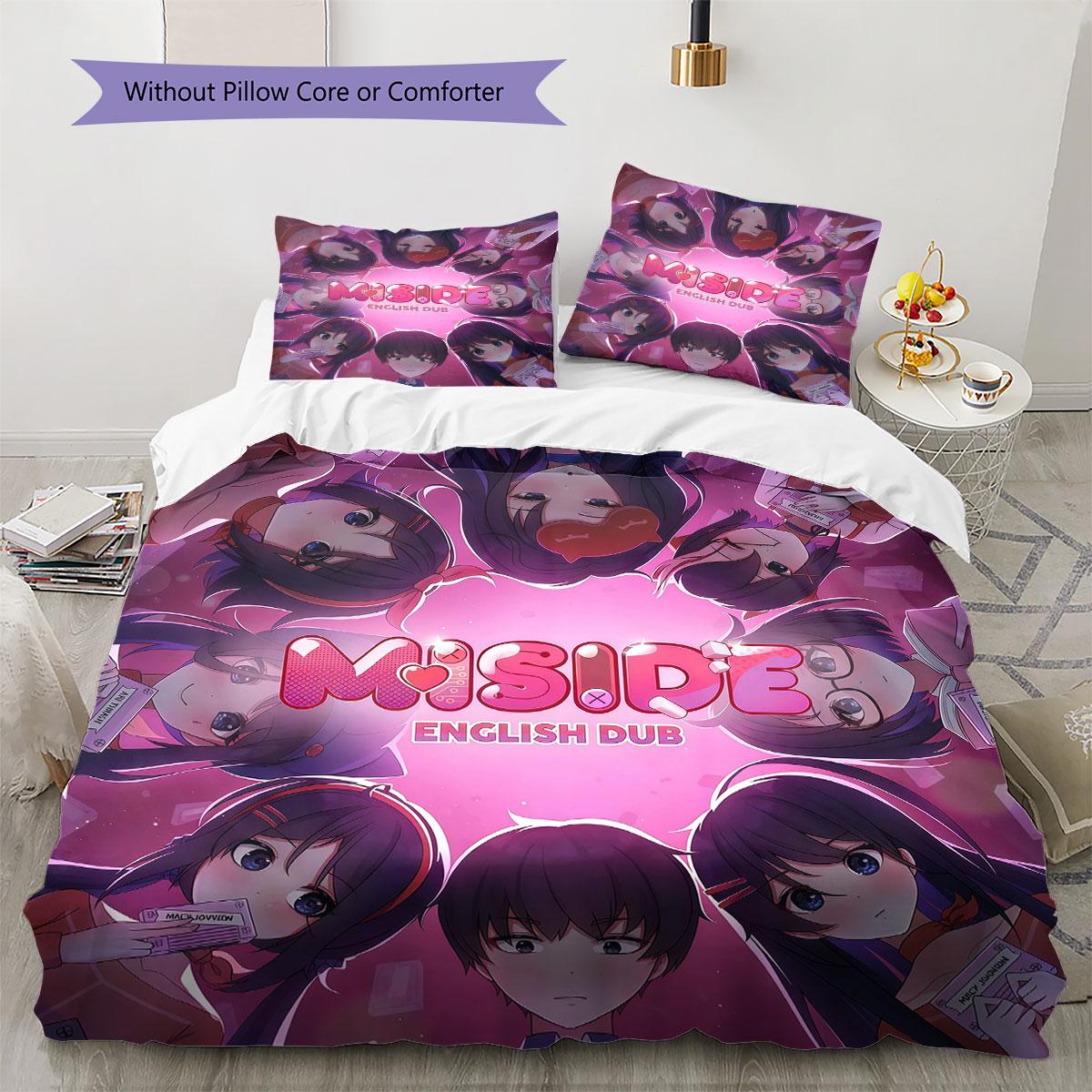 

miside Pattern Bedding Quilt Set Quilt Cover Pillowcase Home Decoration Birthday Gift (1 * duvet cover + 2 * pillowcase, without core) 135x200cm