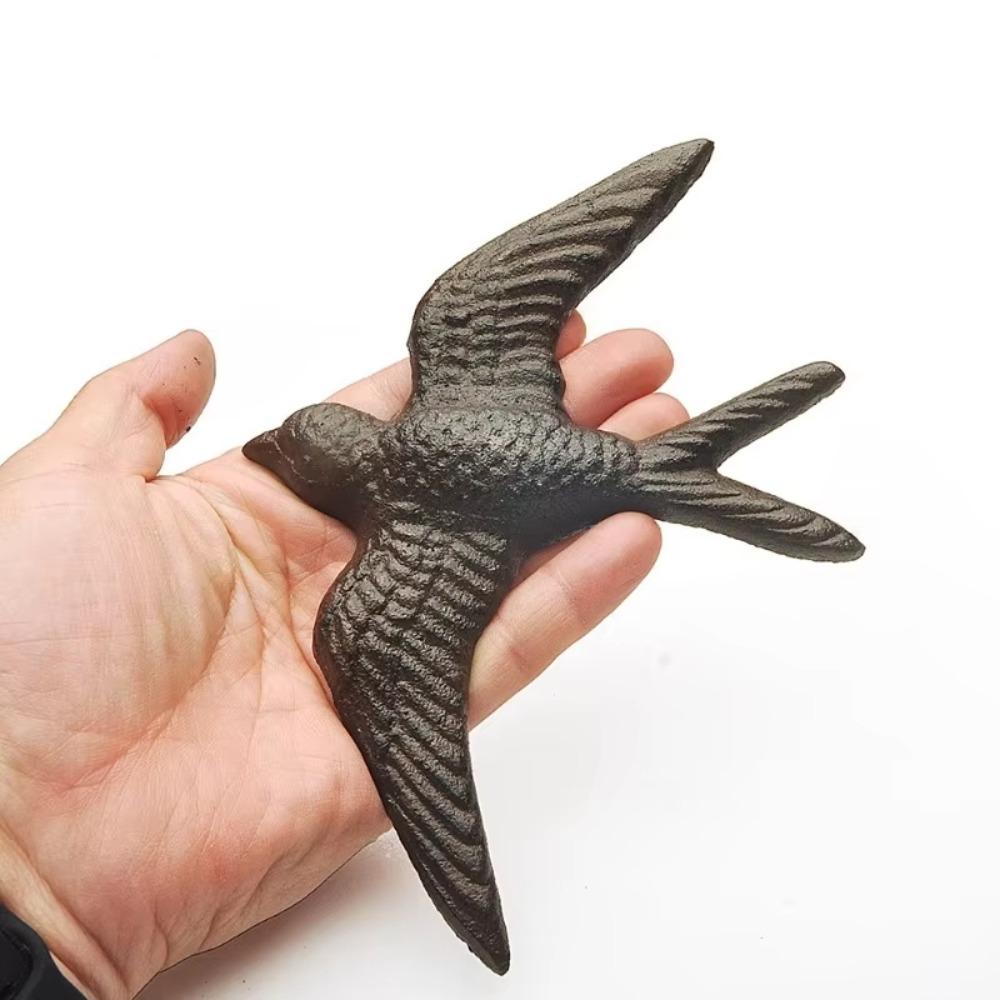 Cast Iron Cast Iron Swallow Black Wind Chime Art Statue  Garden Courtyard
