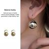 1 Pair Ball Dangle Earrings for Women, Metal Round Ball Drop Earrings, Sliver Gold Plated Jewelry Gifts