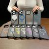 Apple 16 Pro Max & iPhone 15/14/13 Dual-Color Magnetic Drop-Proof Frosted Case