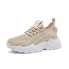 Women's Red Mesh Shoes Breathable Mesh Sneakers for Women Knitted Shoes Women White Platform Tennis Shoes Thick Sole Casual Shoe