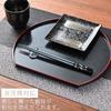 Wakasa lacquered chopsticks (Silver Dance Cherry Blossom BlackPurple 2 pairs) Fukui Prefecture Obama Manufactured in-house Chopstick factory safe rest