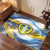 Leeds United Voetbal Print Kristalfluweel Tapijt, Comfortabel Waterabsorberend Antislip Binnen Vloerkleed