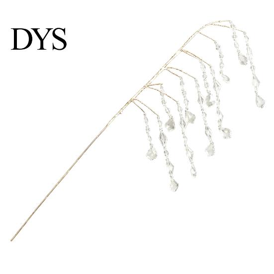 Winter Wedding Decor Faux Crystal Christmas Tree Picks, Acrylic White Glitter Sprays for Holiday And DIY Arrangements Wreath Centerpieces, Faceted