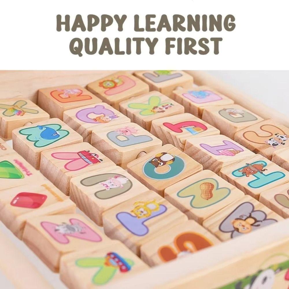 Cartoon Pattern Wooden Letter Board Arithmetic Early Education Board  Baby Gift