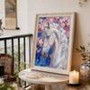 Handmade DIY Pearl Painting White Horse Theme Bedroom Living Room Frameless Diy Handmade Sticky Diamond Creative Canvas Painting