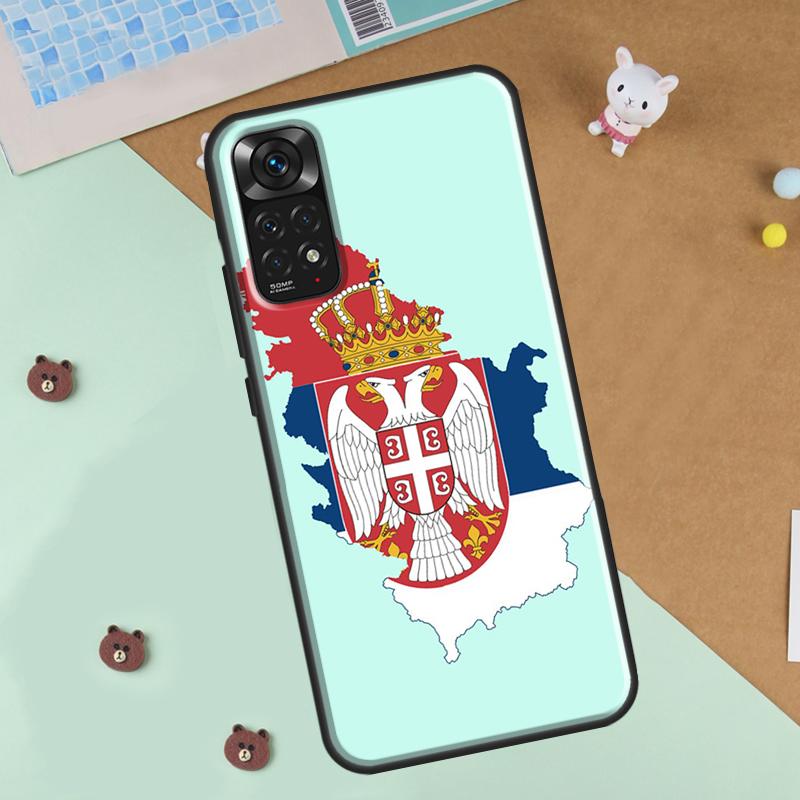 Serbia Flag Phone Case For Xiaomi Redmi Note 12 8 9 10 11 Pro 8T 9S 10S 11S 12S 10A 9C 10C 12C Cover
