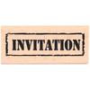 Wooden Stamp - Invitation - White Color - Decorative Pattern - Made In France