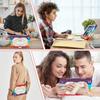 iPad 10.2 Contrast Shoulder Strap Case: 360° Rotating, Dual-Layer, Silicone Protective Cover for iPad 9/8/7