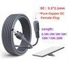 DC Male To Female Extension Adapter Cable 0.5-20M 20AWG Power Cable Cord DC5521 PVC Power Supply Cord for Starlink Mini Outdoor