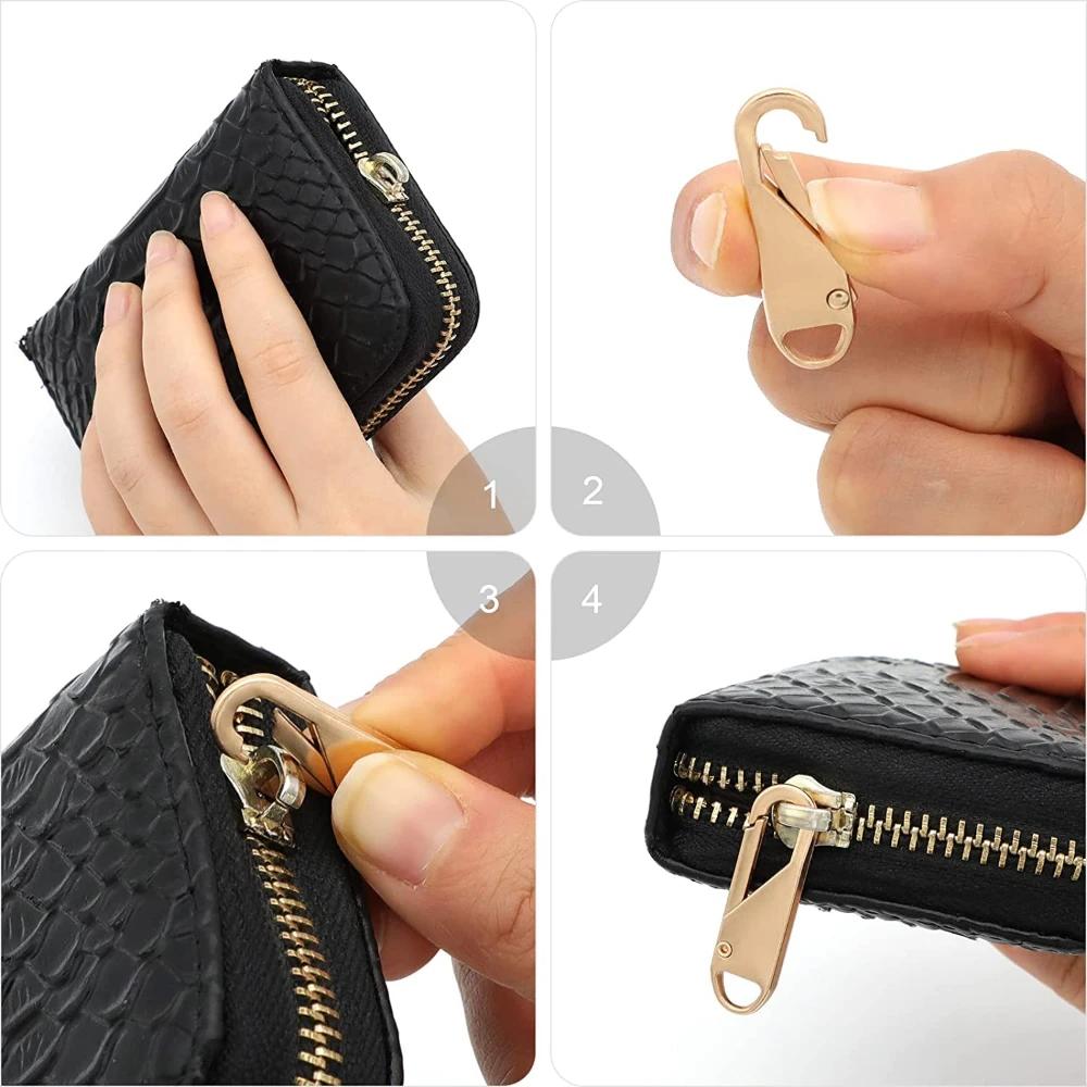Universal Zipper Puller Replacement Instant Repair Zipper Head Kit Travel Bag Suitcase Wallet DIY Sewing Metal Zipper Sliders