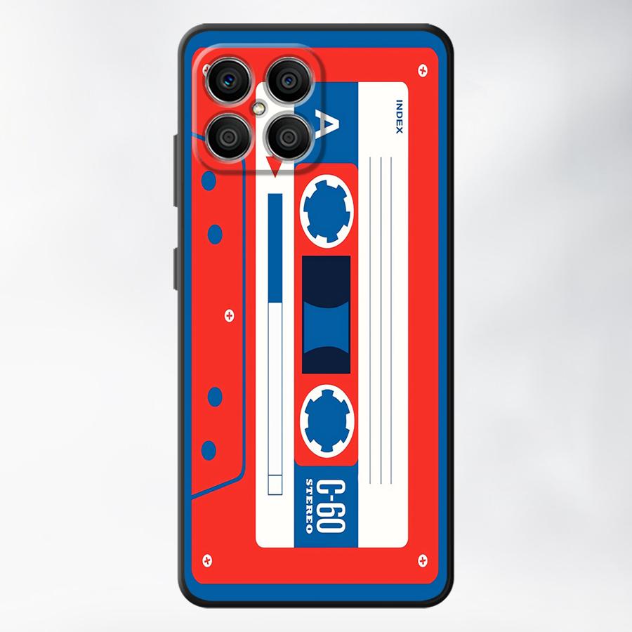 Case for Honor X6 70 Magic5Lite X7 X9a X5b 90 200 400 Lite 8X X8 Funda Phone Cover Vintage Cassette
