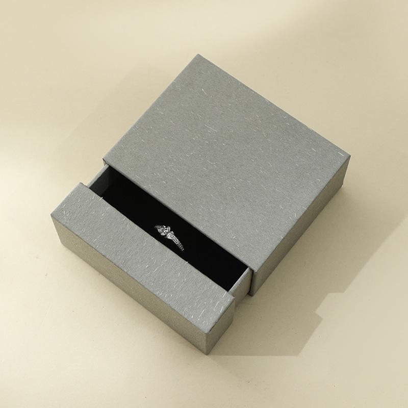 Sturdy Construction Jewelry Organizer Compact Multiple Compartments Thick Paper Ring Box Customizable Gift Box Jewelry Display