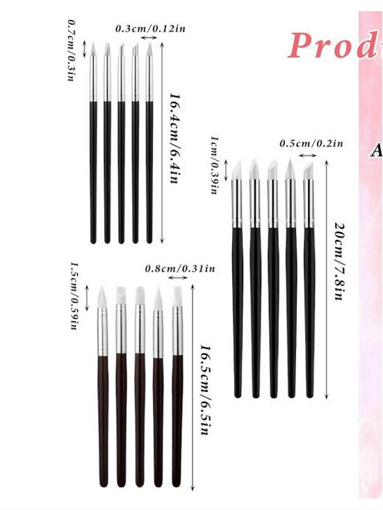 Dual-Ended Silicone Nail Art Tool: Smudge & Dot Pen